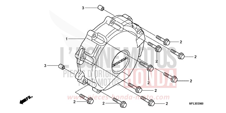 A.C. GENERATOR COVER (CBR1000RR) for CBR1000RR Fireblade GRAPHITE BLACK (NHB01) from 2008